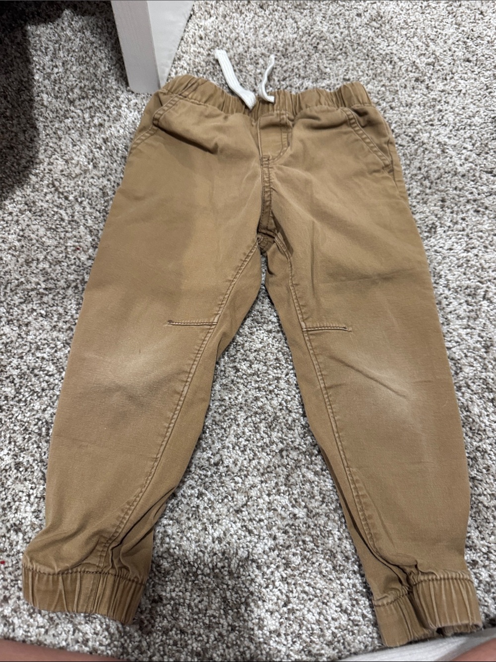 Cat & Jack Brown Elastic Cuff Kids Jogger Pants with Drawstring